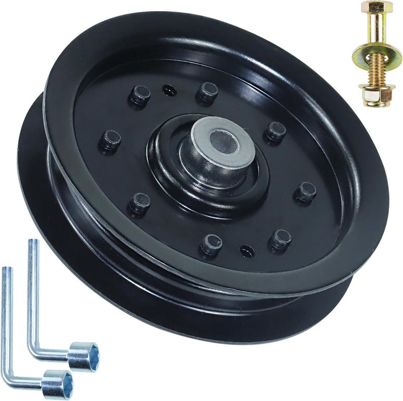 LANEAGLE 756-04129B Idler Pulley 4.25 Replaces Troy Bilt Pulley 753-08171 Idler Pulley Kit, Cub Cadet 756-04129 Idler Pulley 756-04129, 756-04129C, 753-08068 for Cub Cadet RZT50 Lawn Tractors - Image 1